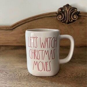 Rae Dunn Let's Watch Christmas Movies Mug